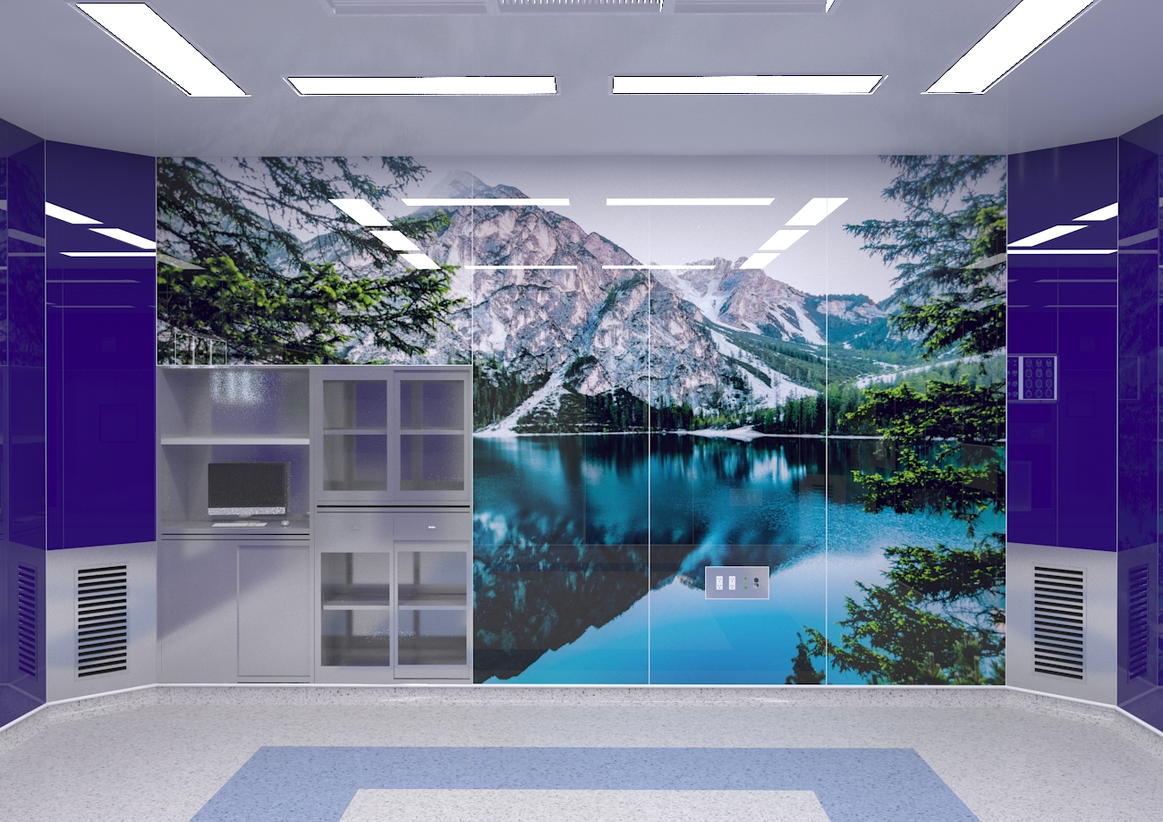 Using glass materials for hospital operating rooms